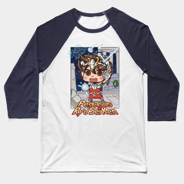 Pegasus Ryu Sei Ken Baseball T-Shirt by dewanata_18